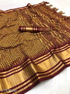 Chex Patta Banarasi Paithani Sarees