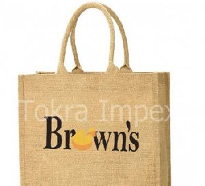 Promotional Jute Tote Bag With Padded Rope Handle