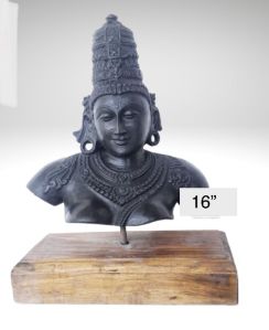 Black stone bust