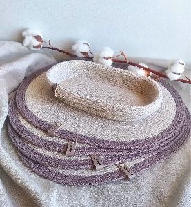 Table mat - cotton,jute,raffia, macrame, crochet