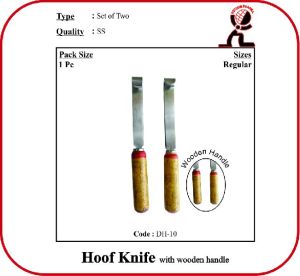 Hoof Knife With Wooden Handle