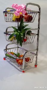 stainless steel fruit trolley