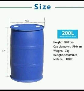 Plastic Storage blue drum 200L