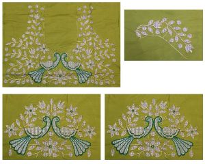 Silk embroidery blouse material wholesale online