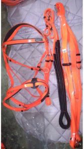 Horse PVC Bridle+Rein+Martingale