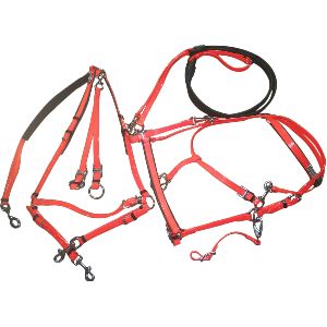 PVC Bridle set complete red