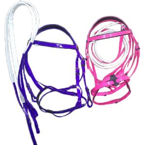 PVC Horse Bridles Purple and pink