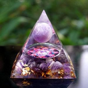 Amythest Orgonite pyramid