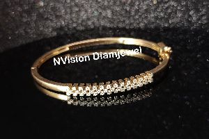 Natural Diamond Yellow Gold Bracelet