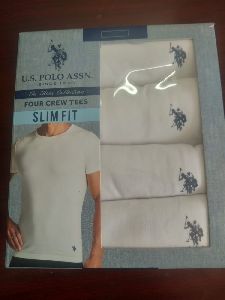 US Polo Original Men Round Neck White T shirt