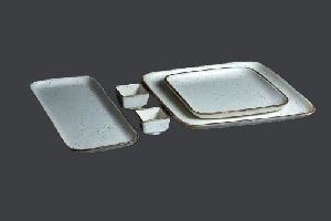 Ceramic Serving Platter Set with Dip Bowl