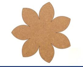 Flower Shape Canvas Board