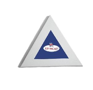 Triangle Shape White Stretched Canvas