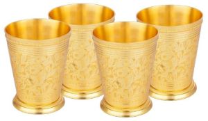 Brass Glass 4 Piece Sets