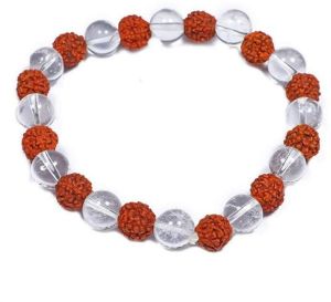 5 Mukhi Rudraksha Stretchable Bracelet