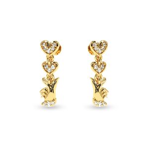 Certified Diamond Gold Earring for Ladies on this Valentines