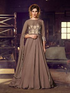 Cedar Colored Modal Satin Gown