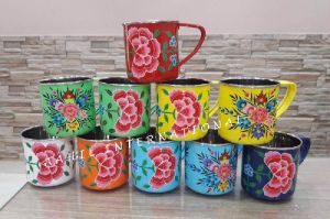 Hand Painted Enamel Mug