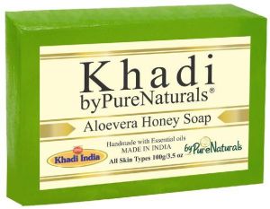 Bypurenaturals Khadi Aloevera Honey Soap 100g