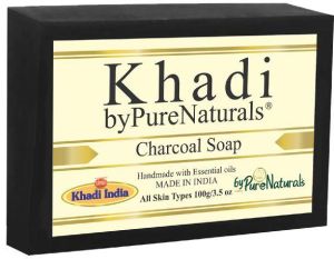 Bypurenaturals Khadi Charcoal Soap- 100gm