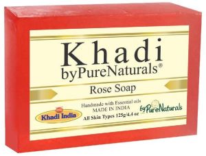 byPureNaturals Khadi Rose Soap, 125gm