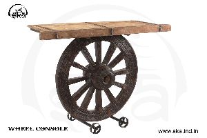 Wheel Console Table