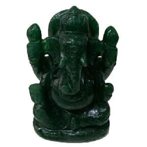 Emerald Stone Lord Ganesha Statue