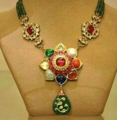 Gold Navaratna Necklace