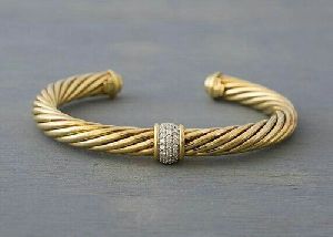 Mens Gold Cuff Bracelet