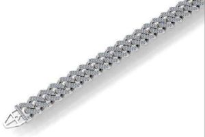 White Gold Diamond Cuban Chain