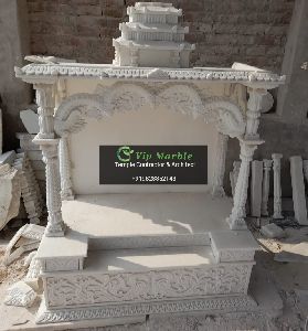 handmade white marble temples