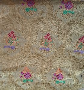 Banarasi Satin Katan Silk With Meena Weaved Fabric