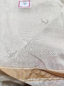 Dyeable Pure Chanderi Silk with Zari Border Weaved Natural Fabric