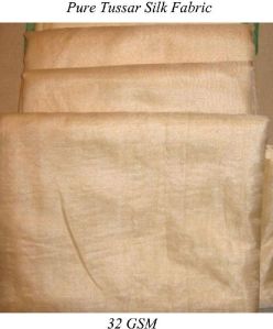 Natural Pure Tussar Silk Dyeable Fabric