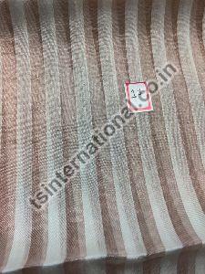 Dyeable Pure Chanderi Silk Tissue Gold Zari Stripe  Fabric