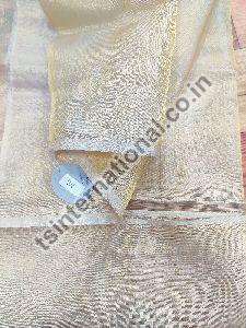 Pure Tissue Silk with Reshami Zari Dyeable Weaved Fabric