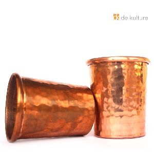 De Kulture Works Handmade Pure Solid Copper Water Glass Cup Tumbler
