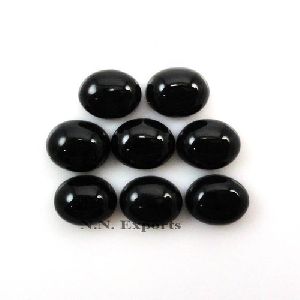 Natural Black Onyx Oval Cabochons Loose Gemstones