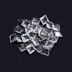 Natural Crystal Quartz Faceted Square Loose Gemstones