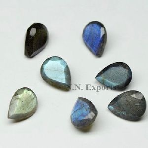 Natural Labradorite Faceted Pear Loose Gemstones