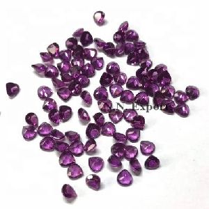 Natural Rhodolite Garnet Faceted Heart Loose Gemstones