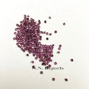 Natural Rhodolite Garnet Round Faceted Loose Gemstones