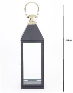 Black & gold top candle lantern.