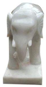 Marble Plain Elephant Statue