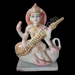 21 Inch Marble Saraswati Mata Statue