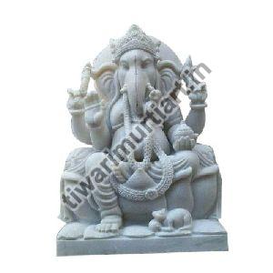 24 Inch Marble Ganesha Statue