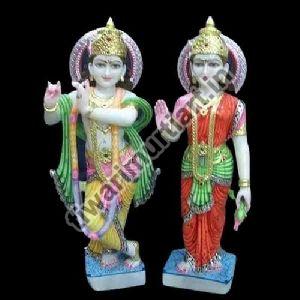 4.2 Feet Marble Radha Krishna Statue