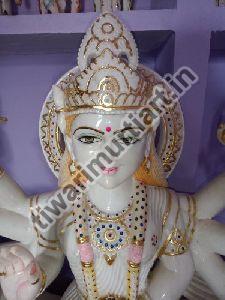 4 Feet Marble Durga Mata Statue