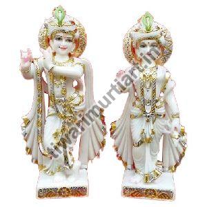 5 Feet Marble Radha Krishna Statue