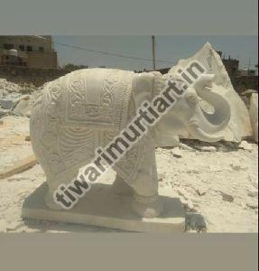 Marble Carved Elephant Statue